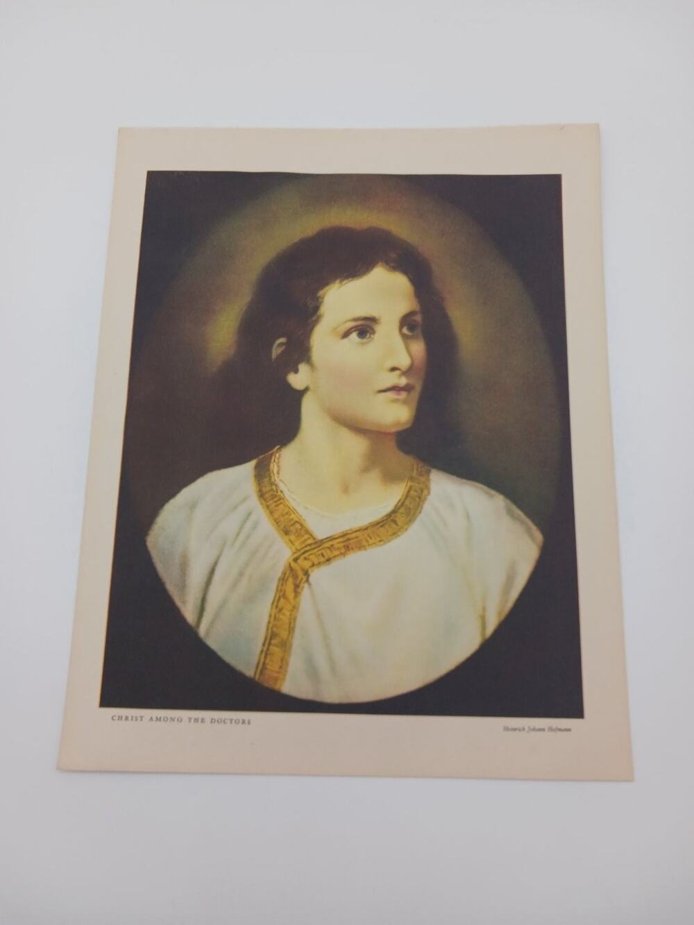 Heinrich Hofmann Christ Among The Doctors Offset Lithograph Religious Art